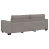 Canapé 3 places taupe 220x77x82 cm en tissu 618427618427