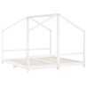 Cadre de lit d'enfant blanc 2x(90x190) cm bois de pin massif 618429618429
