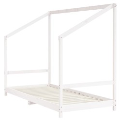 Cadre de lit d'enfant blanc 2x(90x190) cm bois de pin massif 618429618429