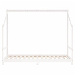 Cadre de lit d'enfant blanc 2x(90x190) cm bois de pin massif 618429618429