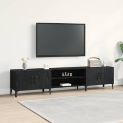 Meuble TV Chêne noir 180 x 31,5 x 40 cm Bois d'ingénierie 618432618432