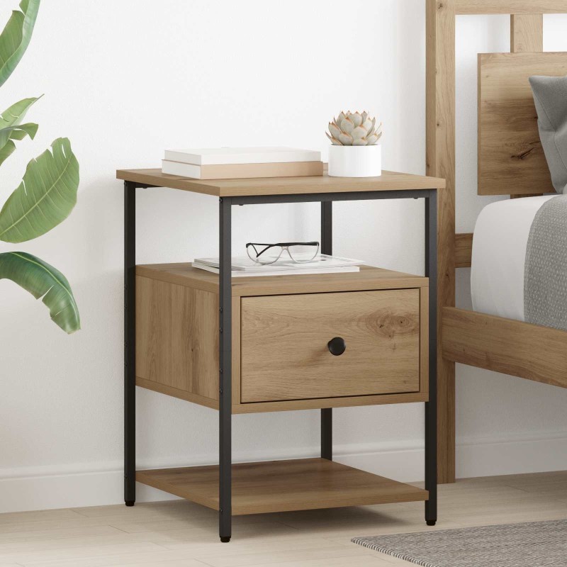 Cabinet de chevet 2 pc Chêne artisanal 40 x 42 x 56 cm 618433618433