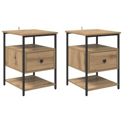 Cabinet de chevet 2 pc Chêne artisanal 40 x 42 x 56 cm 618433618433