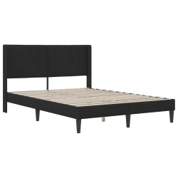 Cadre de lit avec matelas Noir 120 x 190 cm Velours 618435618435