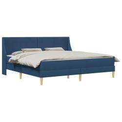 Cadre de lit avec matelas Bleu 180 x 200 cm Polyester 618436618436