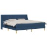 Cadre de lit avec matelas Bleu 180 x 200 cm Polyester 618436618436