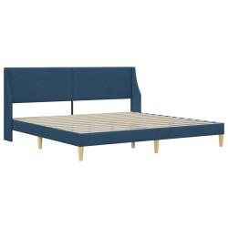 Cadre de lit avec matelas Bleu 180 x 200 cm Polyester 618436618436