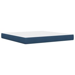 Cadre de lit avec matelas Bleu 180 x 200 cm Polyester 618436618436