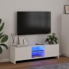 Meuble TV avec lumières LED Blanc 120x30x36 cm 618440618440