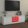 Meuble TV avec lumières LED Blanc 120x30x36 cm 618440618440
