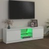 Meuble TV avec lumières LED Blanc 120x30x36 cm 618440618440