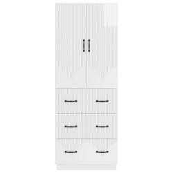 Ensemble de Meubles 2 pcs Blanc brillant 66 x 34,5 x 87 cm 618441618441