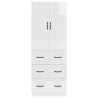 Ensemble de Meubles 2 pcs Blanc brillant 66 x 34,5 x 87 cm 618441618441
