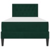 Cadre de lit avec matelas Vert foncé 100 x 200 cm Velours 618442618442