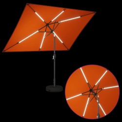 Parasol de jardin avec lumières LED et base 200 x 300 cm 618443618443