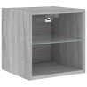 Meuble TV mural avec lumières LED sonoma gris 30x28,5x30 cm 618444618444