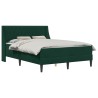 Cadre de lit avec matelas Vert foncé 120 x 200 cm Velours 618445618445