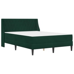 Cadre de lit avec matelas Vert foncé 120 x 200 cm Velours 618445618445
