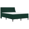 Cadre de lit avec matelas Vert foncé 120 x 200 cm Velours 618445618445