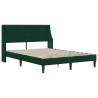 Cadre de lit avec matelas Vert foncé 120 x 200 cm Velours 618445618445