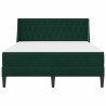 Cadre de lit avec matelas Vert foncé 120 x 200 cm Velours 618445618445