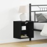 Étagère flottante avec lumière LED 2 pcs Noir 40 x 28,5 x 40 cm 618447618447