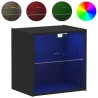 Étagère flottante avec lumière LED 2 pcs Noir 40 x 28,5 x 40 cm 618447618447