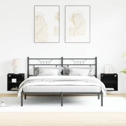 Étagère flottante avec lumière LED 2 pcs Noir 40 x 28,5 x 40 cm 618447618447