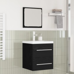 Ensemble de mobilier de salle de bain 2 pcs Chêne noir 618448618448
