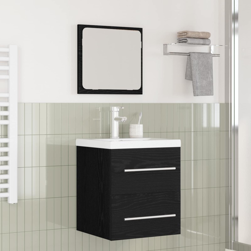 Ensemble de mobilier de salle de bain 2 pcs Chêne noir 618448618448