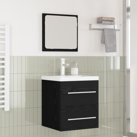 Ensemble de mobilier de salle de bain 2 pcs Chêne noir 618448618448