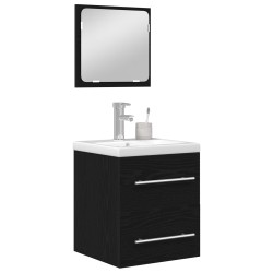 Ensemble de mobilier de salle de bain 2 pcs Chêne noir 618448618448