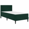 Cadre de lit avec matelas Vert foncé 100 x 200 cm Velours 618452618452