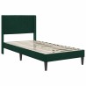 Cadre de lit avec matelas Vert foncé 100 x 200 cm Velours 618452618452