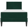 Cadre de lit avec matelas Vert foncé 100 x 200 cm Velours 618452618452