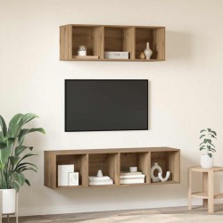 Ensemble meuble TV 2 pcs Chêne artisanal Bois d'ingénierie 618454618454