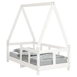 Cadre de lit pour enfant blanc 70x140 cm bois de pin massif 618455618455