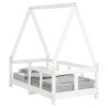 Cadre de lit pour enfant blanc 70x140 cm bois de pin massif 618455618455