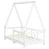 Cadre de lit pour enfant blanc 70x140 cm bois de pin massif 618455618455