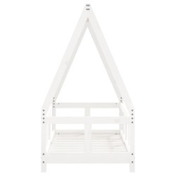 Cadre de lit pour enfant blanc 70x140 cm bois de pin massif 618455618455