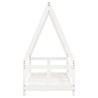 Cadre de lit pour enfant blanc 70x140 cm bois de pin massif 618455618455