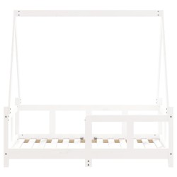 Cadre de lit pour enfant blanc 70x140 cm bois de pin massif 618455618455