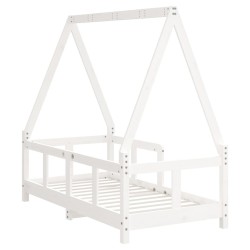 Cadre de lit pour enfant blanc 70x140 cm bois de pin massif 618455618455