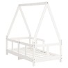 Cadre de lit pour enfant blanc 70x140 cm bois de pin massif 618455618455