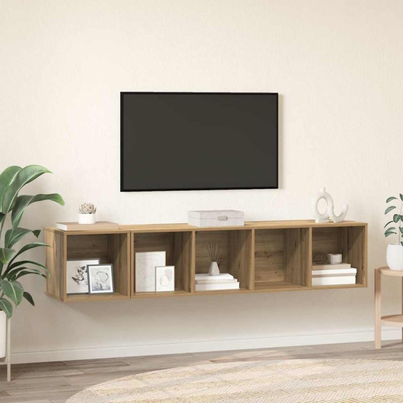Ensemble de meubles TV 2 pcs Chêne artisanal Bois d'ingénierie 618456618456