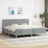 Cadre de lit Gris clair 200 x 200 cm Polyester 618457618457