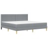 Cadre de lit Gris clair 200 x 200 cm Polyester 618457618457