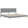 Cadre de lit Gris clair 200 x 200 cm Polyester 618457618457