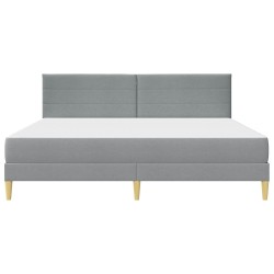 Cadre de lit Gris clair 200 x 200 cm Polyester 618457618457