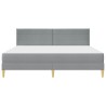 Cadre de lit Gris clair 200 x 200 cm Polyester 618457618457